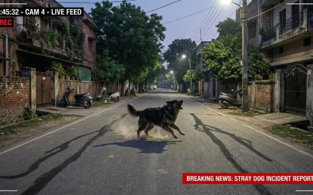 Moradabad Dog Attack: Stray Dog Bites 25 People in Kothiwala Nagar; Terrifying CCTV Footage Viral