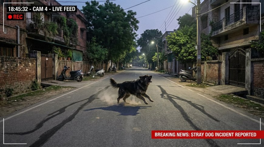 Moradabad Dog Attack: Stray Dog Bites 25 People in Kothiwala Nagar; Terrifying CCTV Footage Viral